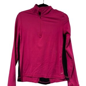 ChampionM ladies hot Pink Athletic zip front Top, thumb slit, reflective